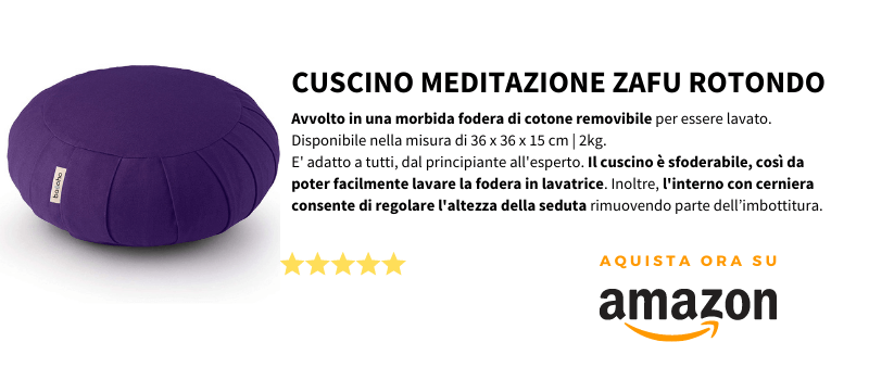 cuscino per la meditazione schiena dritta