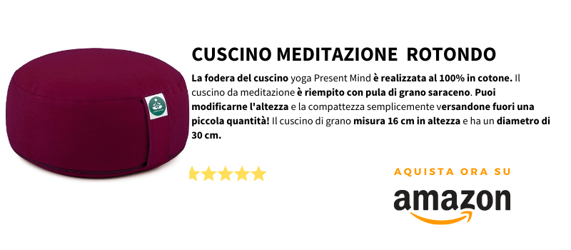 cuscino per meditazione rotondo per principianti